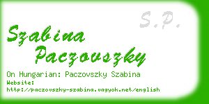 szabina paczovszky business card